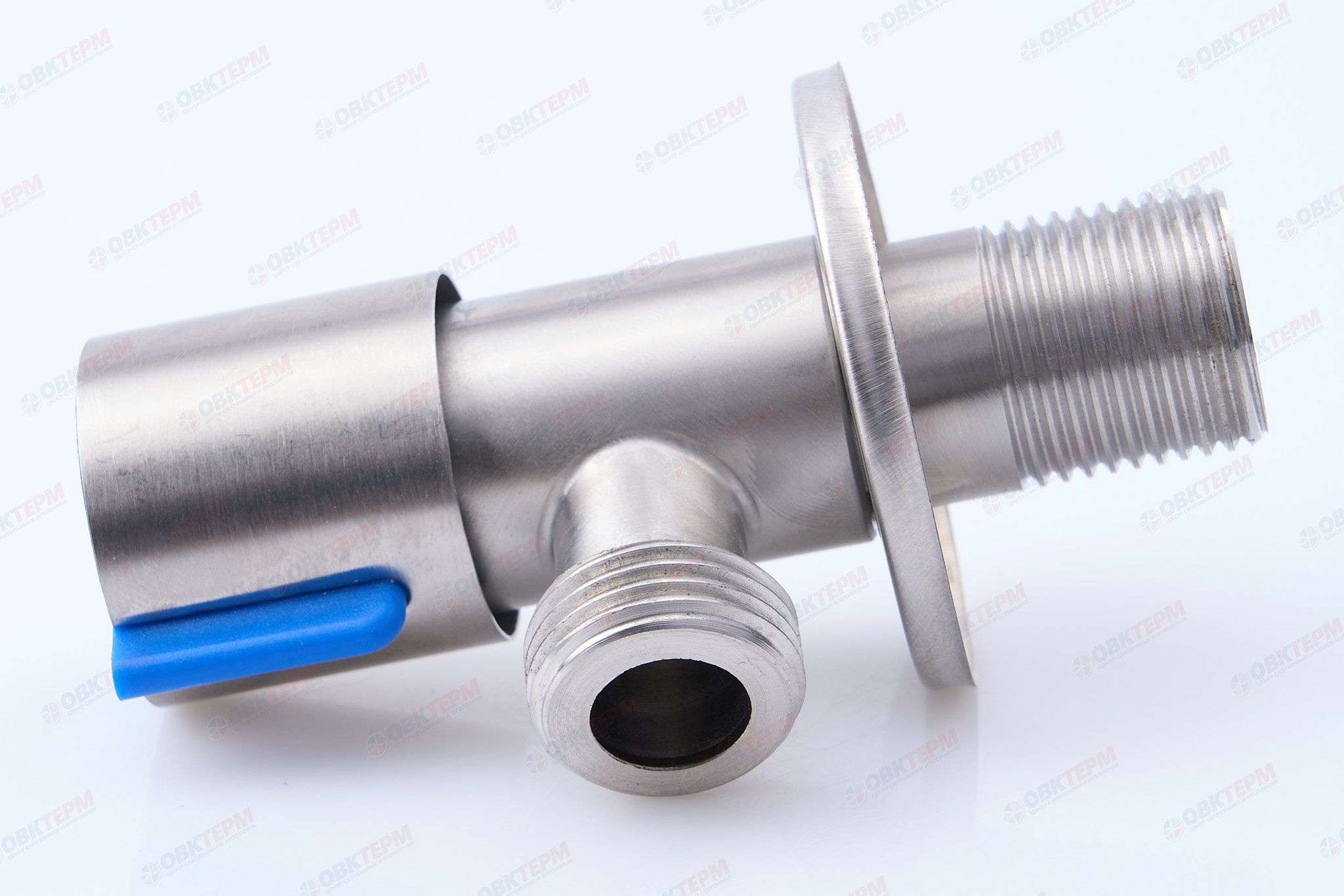 MIXXUS / CHAMPION VAL-01 Кран для подкл. сантехприб. НЕРЖ (синий) 1/2"*1/2" (100 шт/ящ) - Изображение №4