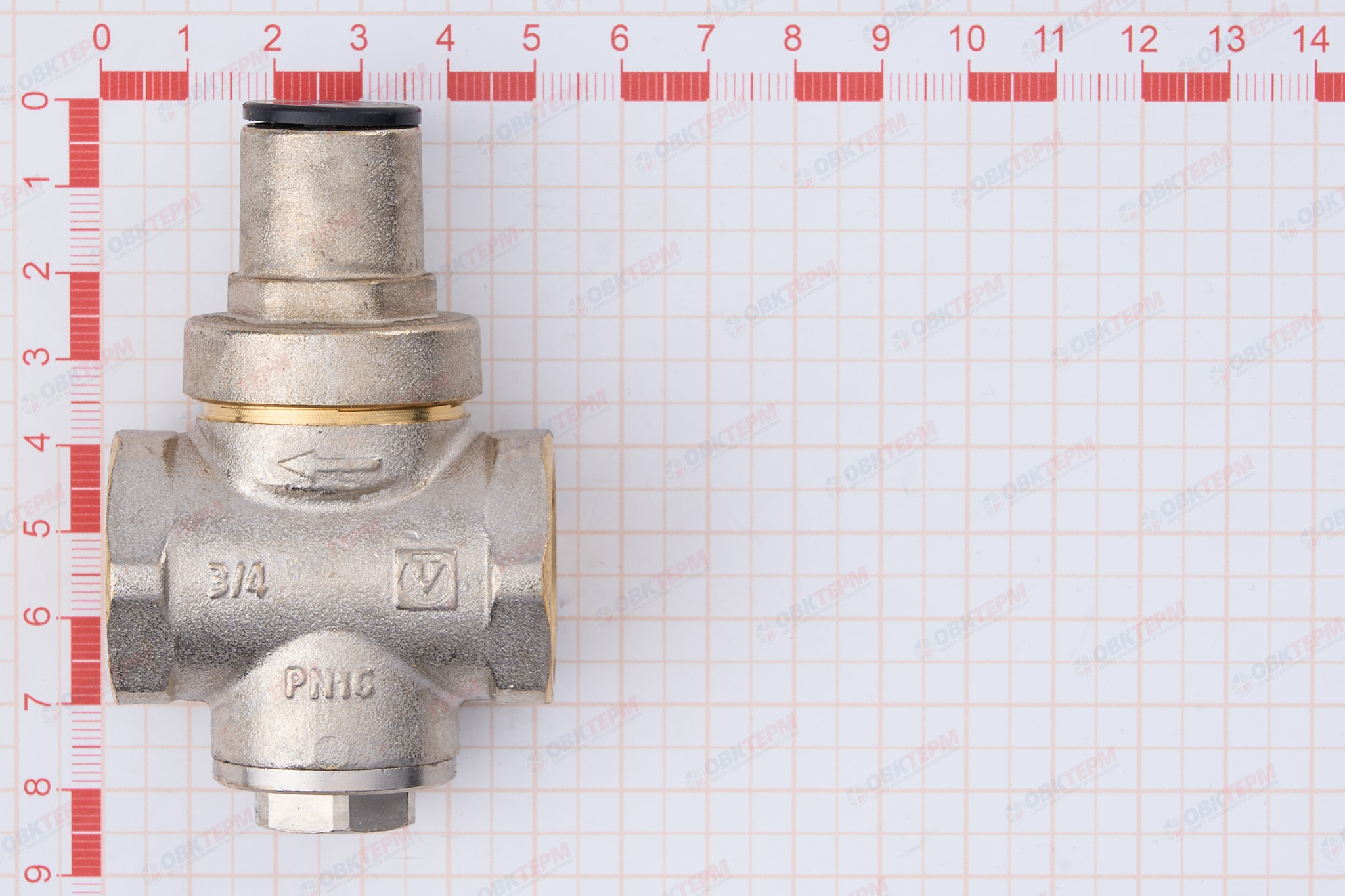 Редуктор давления поршневой SABO VALTEC PN16 от 1 до 5,5 бар 3/4" никель (аналог VT.086.N.05) - миниатюра №7