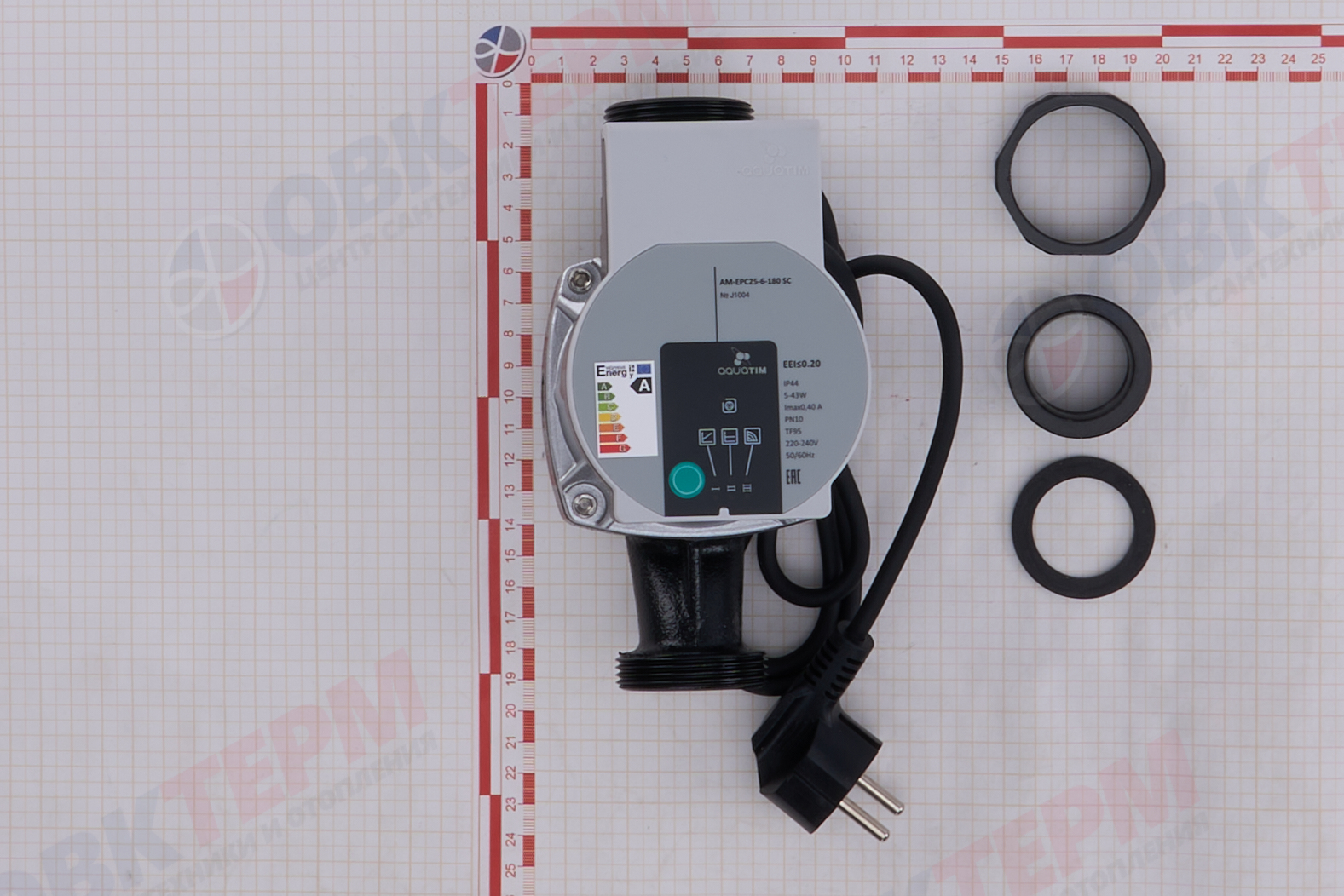 Насос циркуляционный  AM-EPC 25/6-180 SC  TIM  высокоэффективный - миниатюра №6