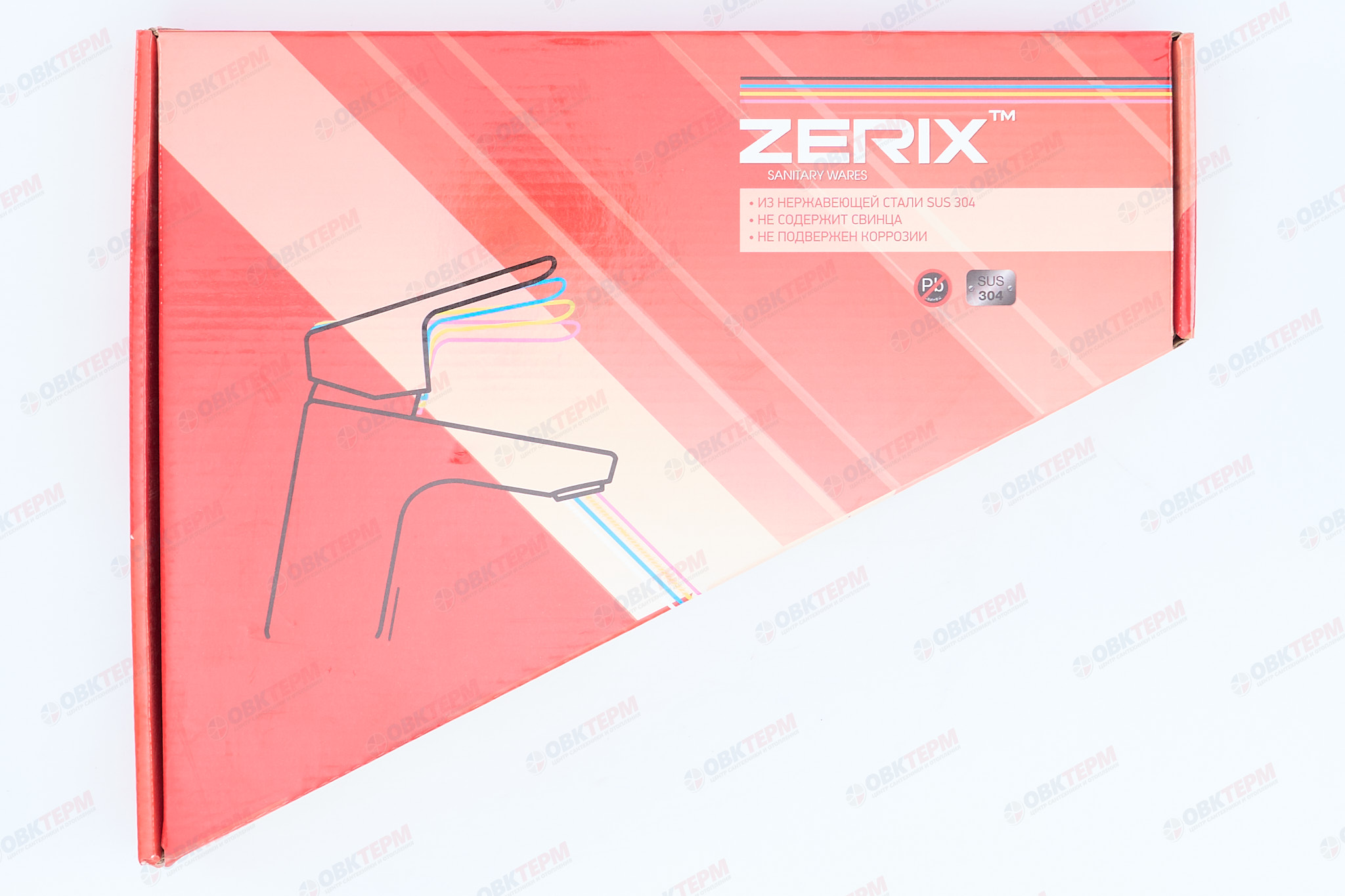 Смеситель д/кухни нерж/сталь ZERIX LUX-011-G  10 шт/ящ - миниатюра №6