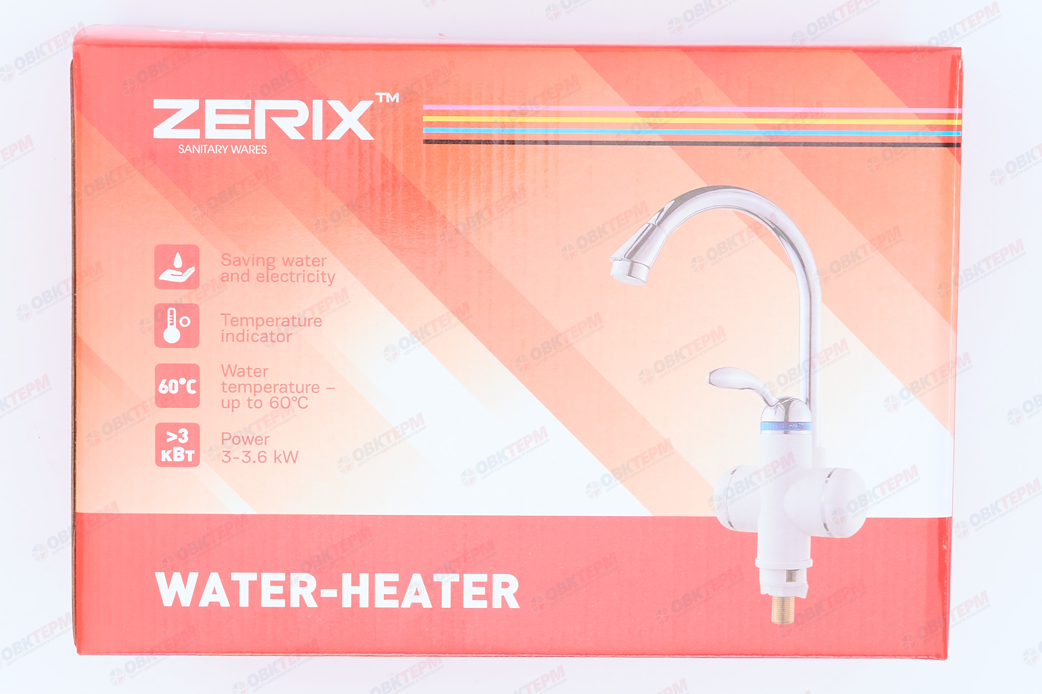 Водонагреватель на мойку ZERIX ELW01-F /рефлектор/3 kW  (12шт/уп) - Изображение №5