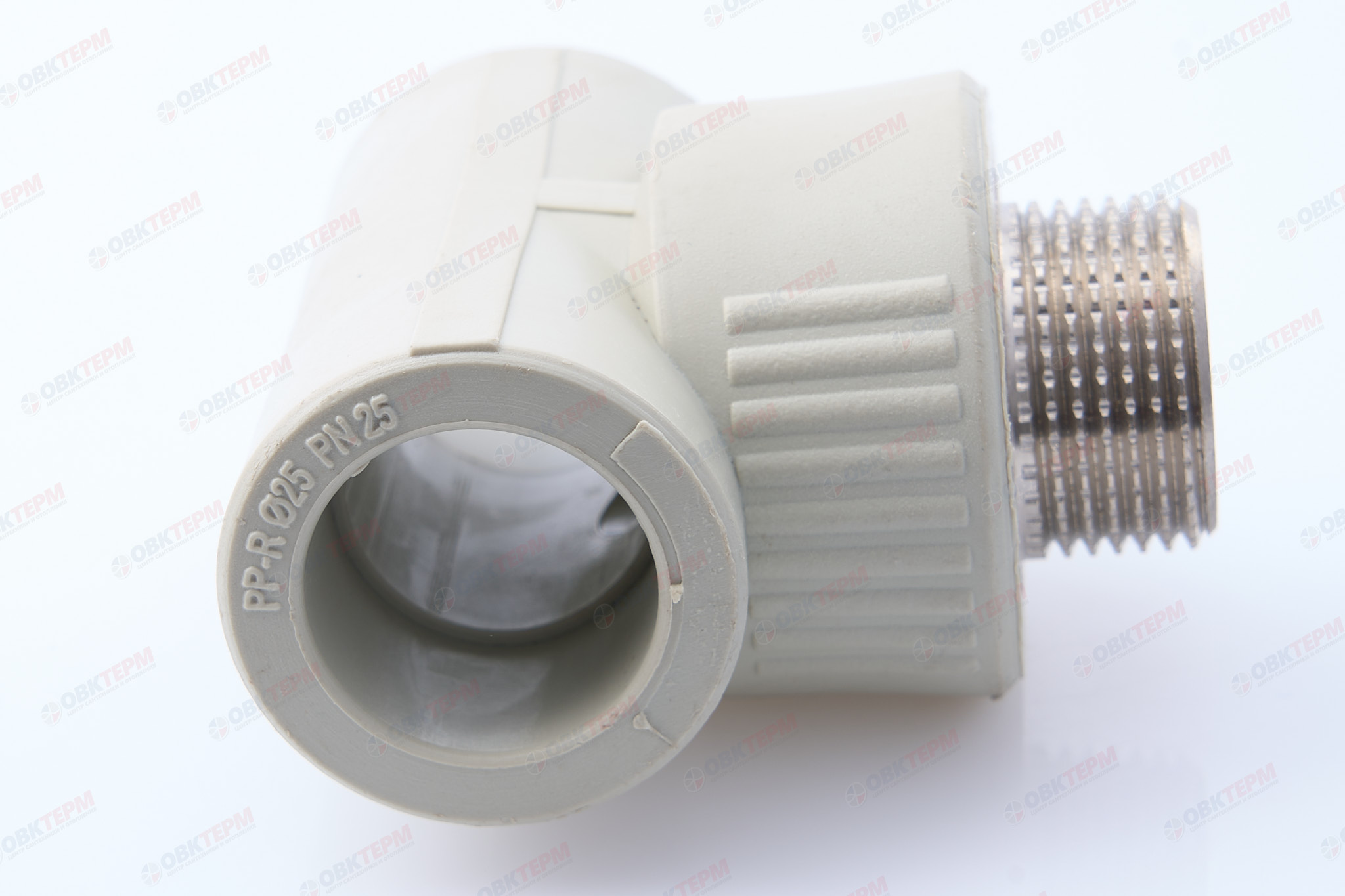 Тройник с МРН 25 * 3/4" * 25     (PP-R СЕРЫЙ  РОССИЯ)       120шт - Изображение №3