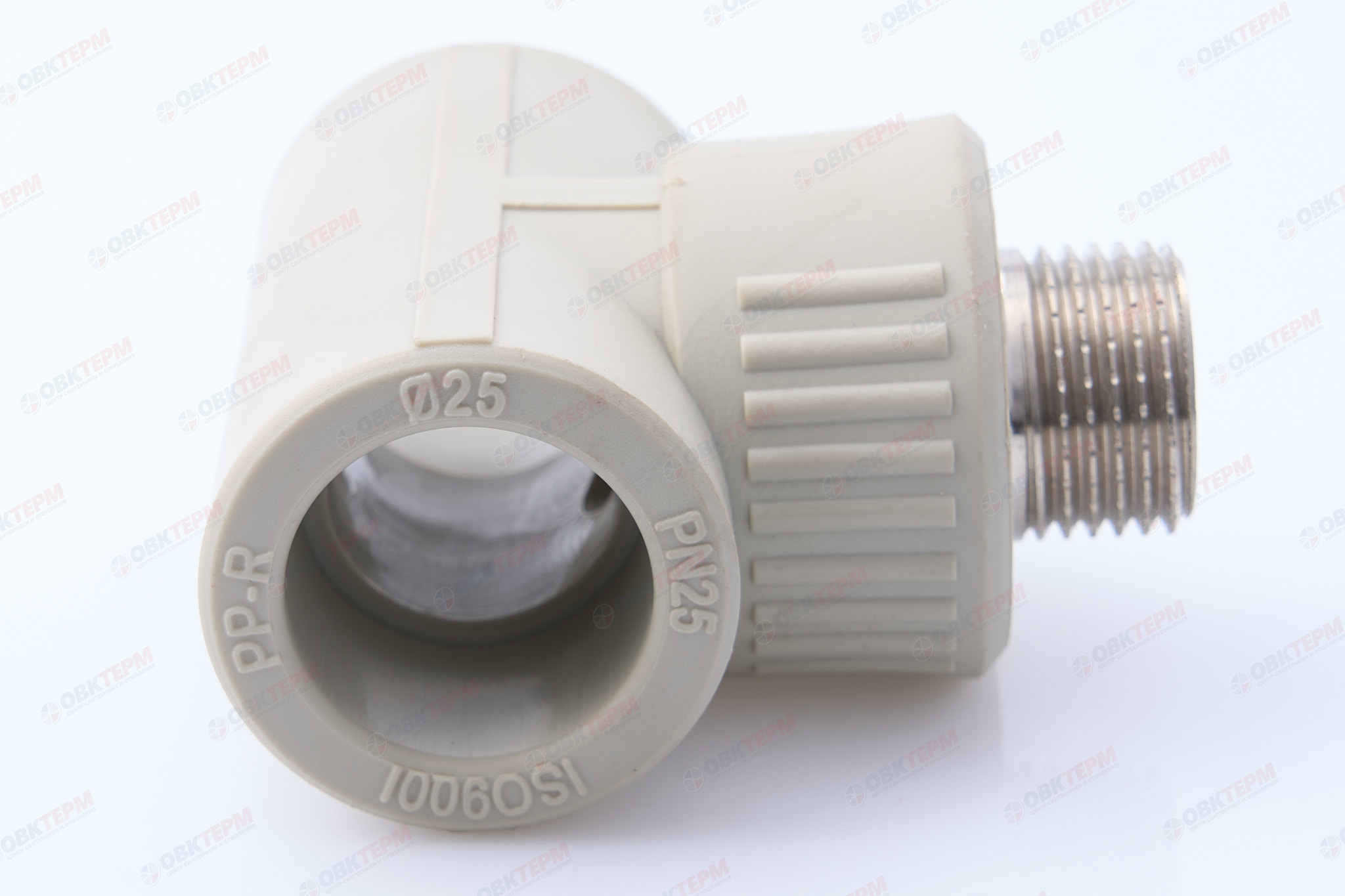 Тройник с МРН 25 * 1/2" * 25     (PP-R СЕРЫЙ  РОССИЯ)    (160/10) - Изображение №3