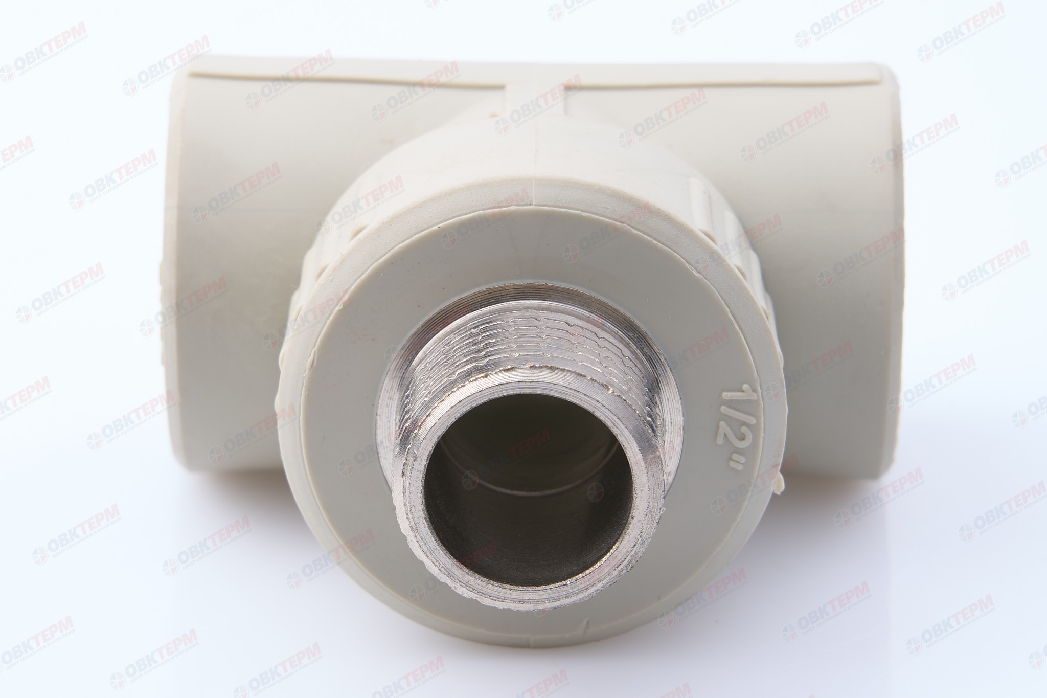 Тройник с МРН 25 * 1/2" * 25     (PP-R СЕРЫЙ  РОССИЯ)    (160/10) - Изображение №4