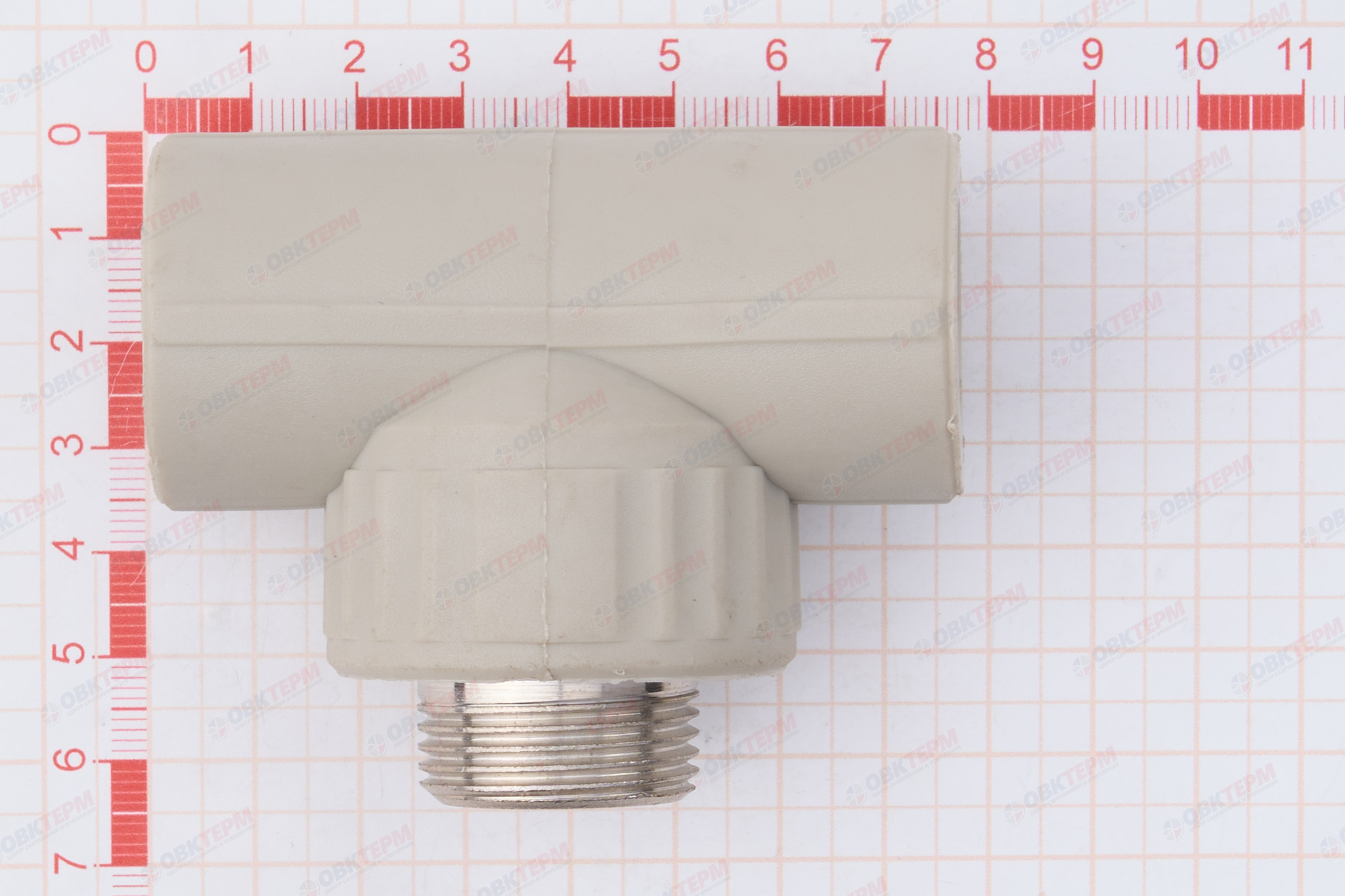 Тройник с МРН 20 * 3/4" * 20     (PP-R СЕРЫЙ  РОССИЯ)      (110/10) - Изображение №5