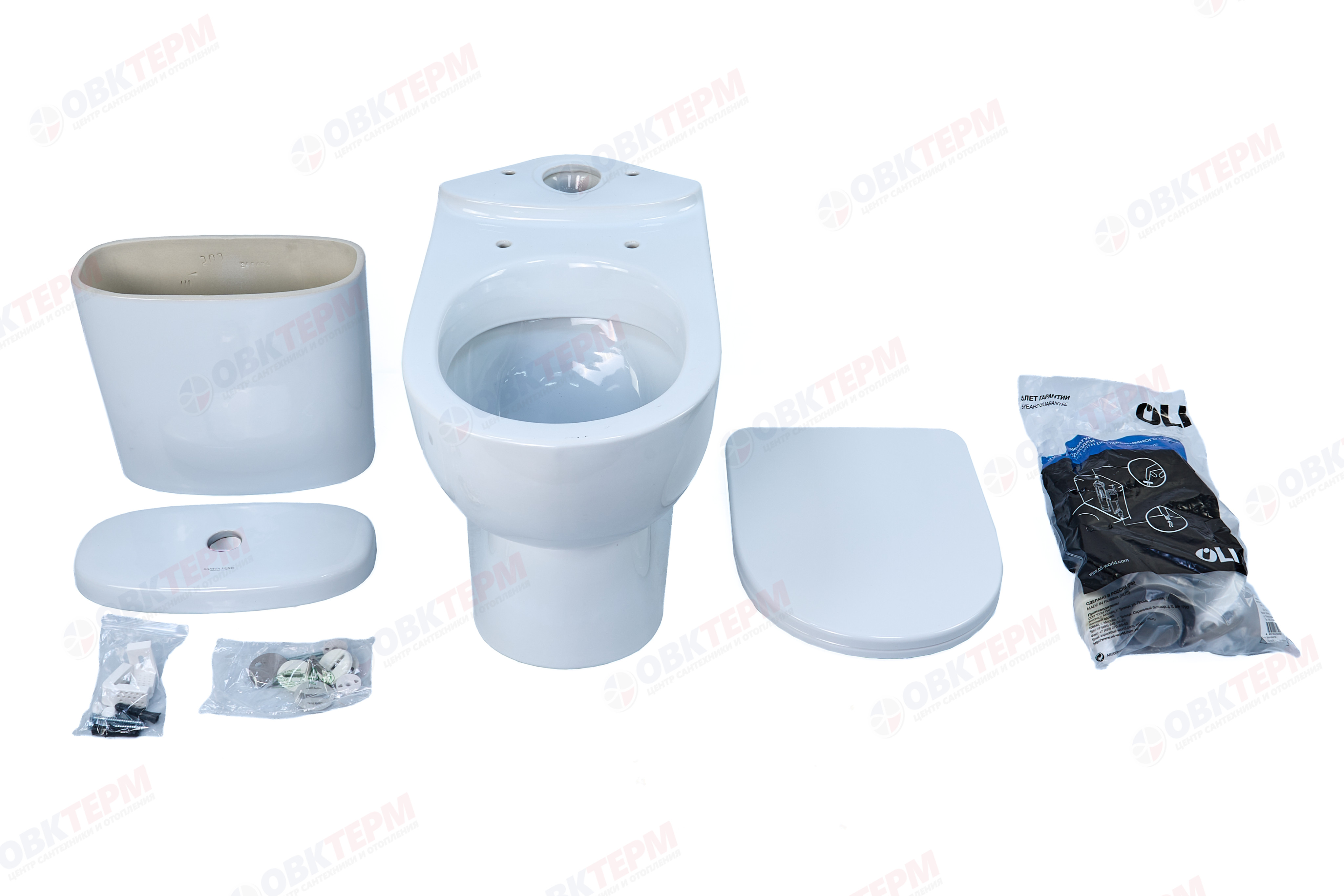 Унитаз-компакт SANITA LUX Art Comfort, универ. выпуск, 2 реж., дюропласт, SC (370 х 635 х 770) - миниатюра №11