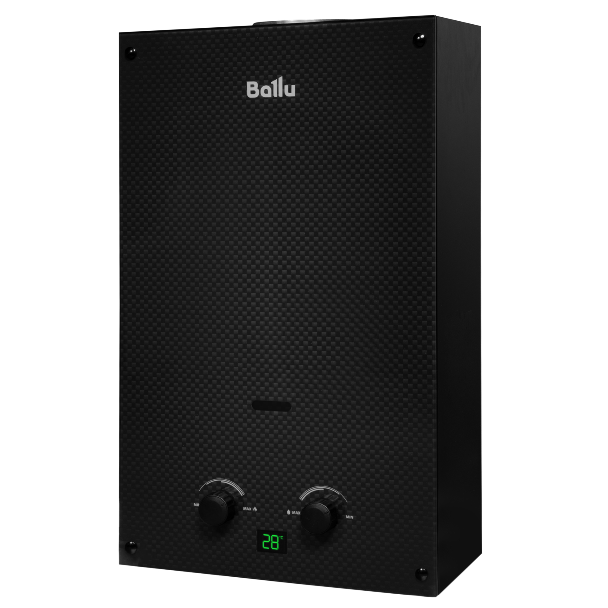 Колонка газовая Ballu GWH   10 Fiery Glass Carbon (черная)  (10л/20кВт) - Изображение №1