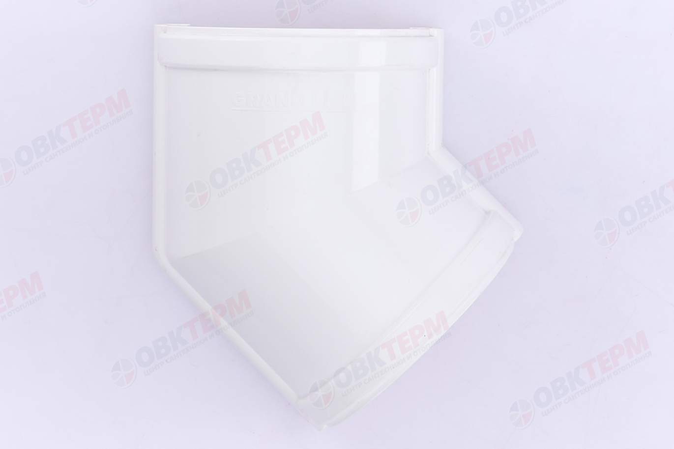 Угол желоба  135 град. Дизайн  ПВХ Grand Line белый (RAL 9003) (уп. 16шт) - миниатюра №6