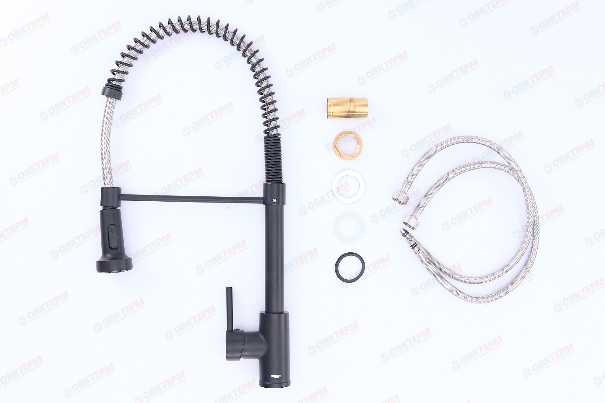 Смеситель д/кухни MIXXUS PREMIUM SPRING 017 BLACK Ø35 (8 шт/ящ) - миниатюра №4