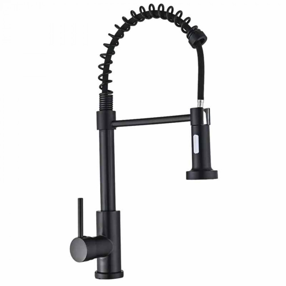 Смеситель д/кухни MIXXUS PREMIUM SPRING 017 BLACK Ø35 (8 шт/ящ) - Изображение №1