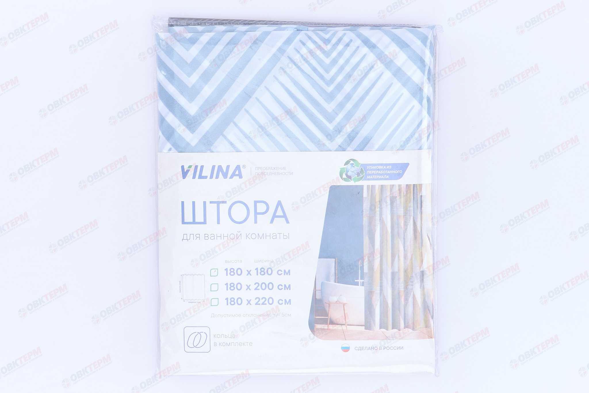 Штора для ванной из полиэстера (Византийский орнамент) VILINA 180x180 (20 шт/ящ) - Изображение №2