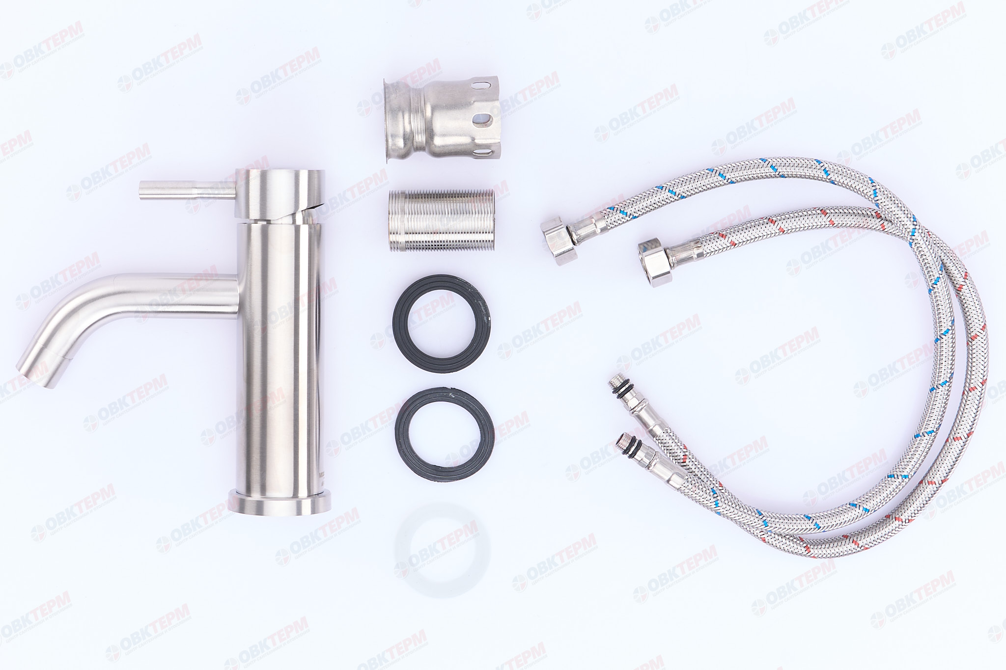 Смеситель д/умывальника нерж/сталь MIXXUS SUS 001B   Ø40  (10 шт/ящ) - Изображение №3
