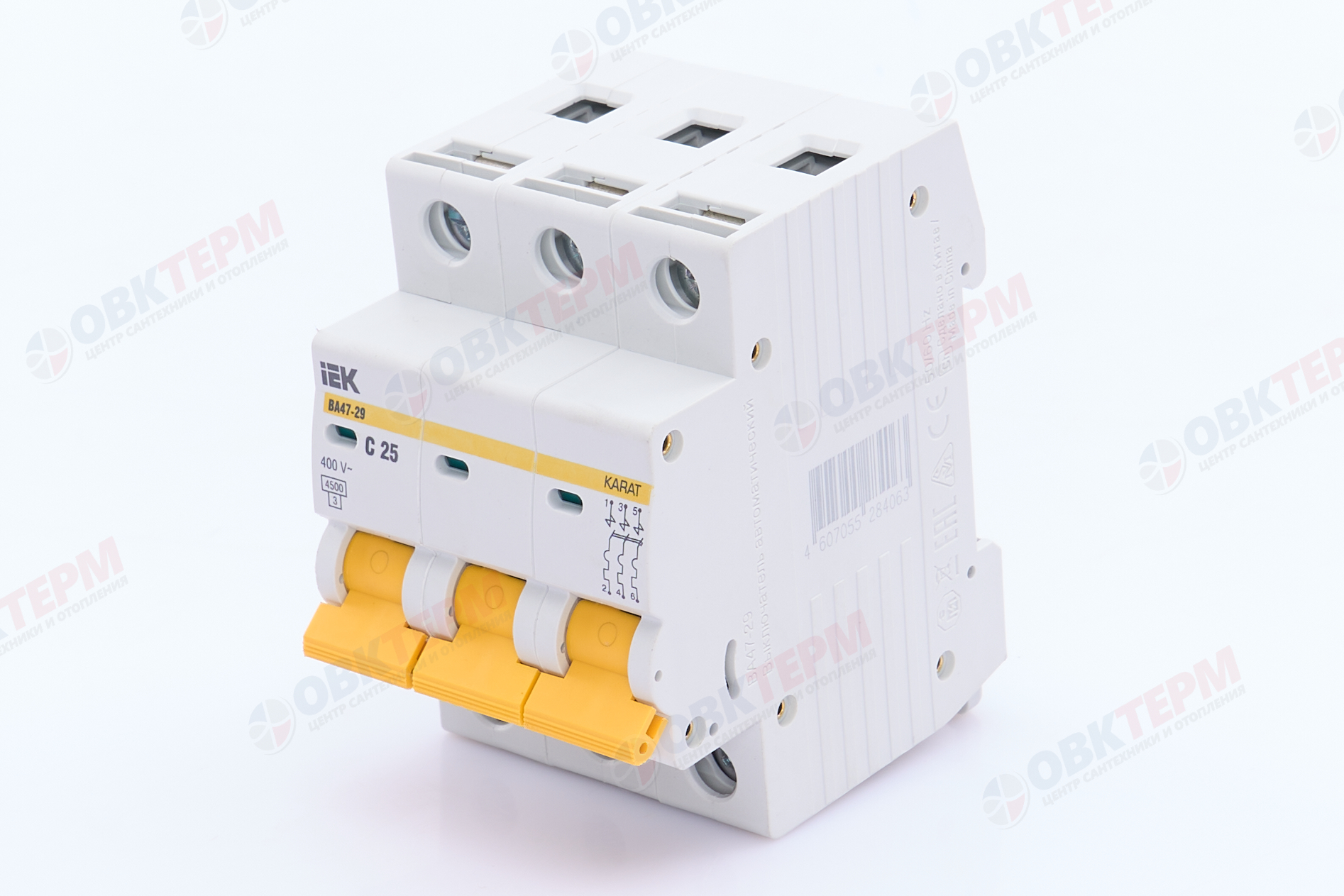 Выключатель автоматический модульный 3п C 25А 4.5кА ВА47-29 KARAT IEK - Изображение №2
