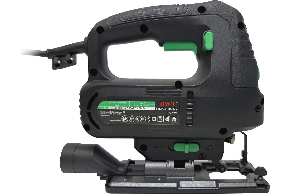 Лобзик электрический DWT 800 Вт (300-3000 ход/мин, маятниковый ход, литая подошва) - Изображение №4
