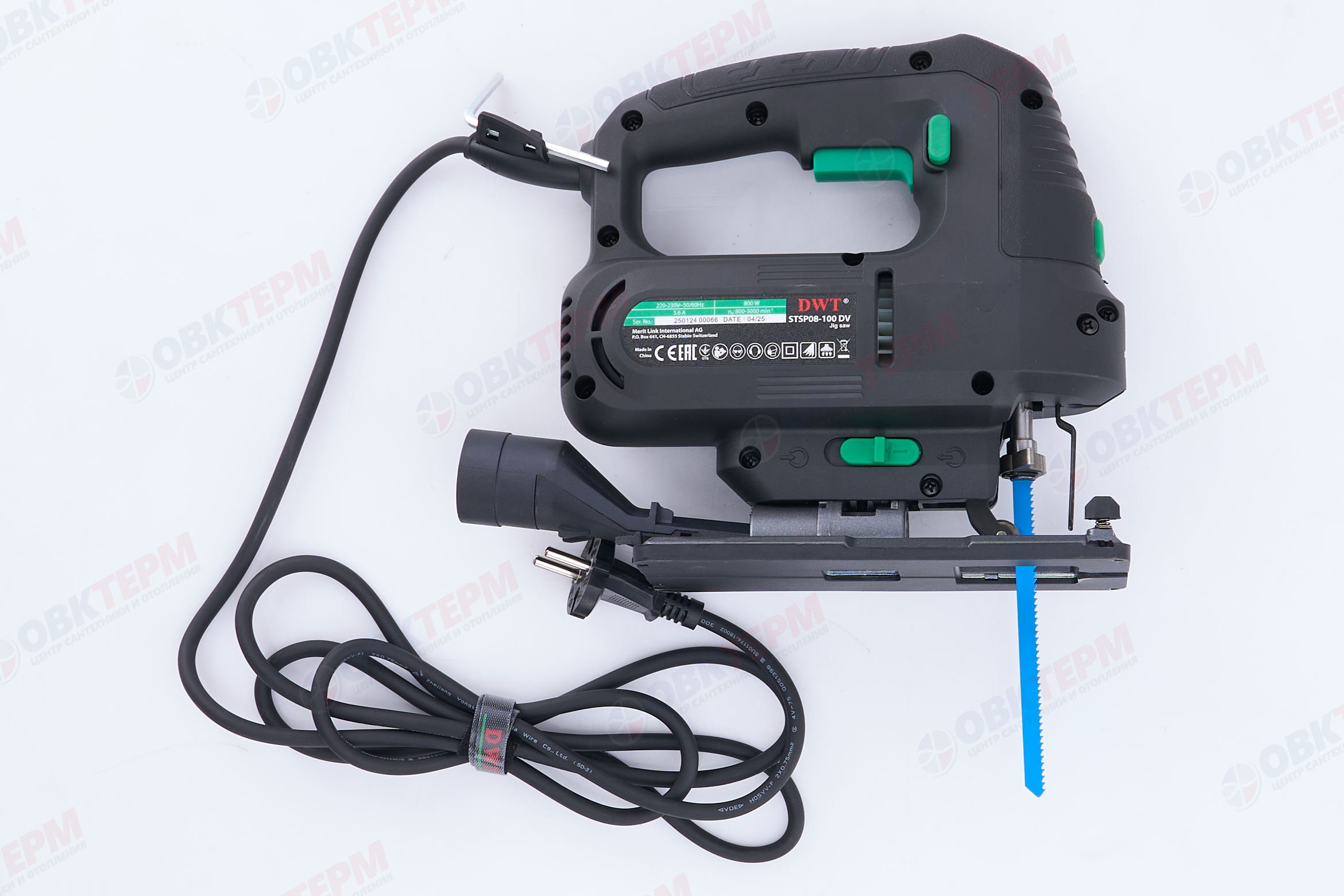 Лобзик электрический DWT 800 Вт (300-3000 ход/мин, маятниковый ход, литая подошва) - миниатюра №13