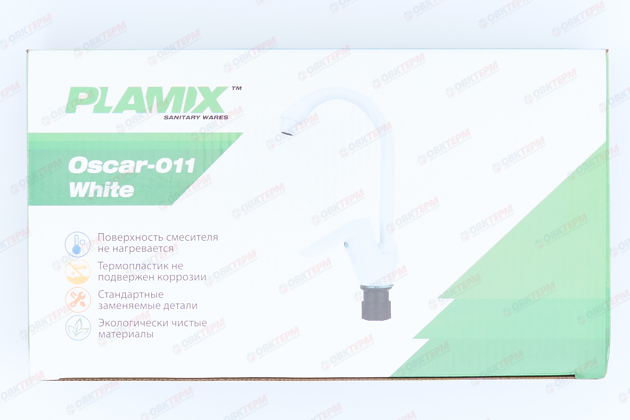 Смеситель д/кухни PLAMIX Oscar-011 White, (гайка, Ø35, без подводки) (30шт/ящ) - миниатюра №6