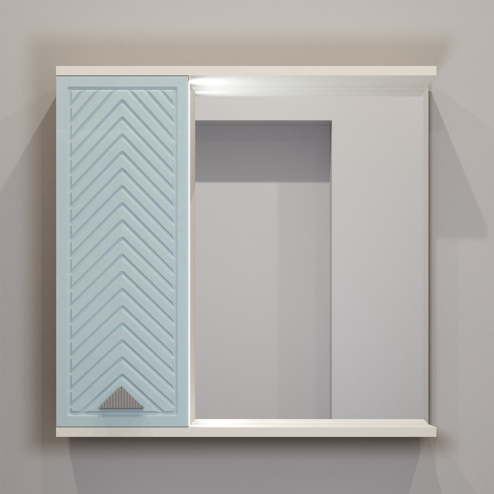 Зеркальный шкаф EvaGold  75 №2 "Sky" индиго/кашемир - Изображение №1