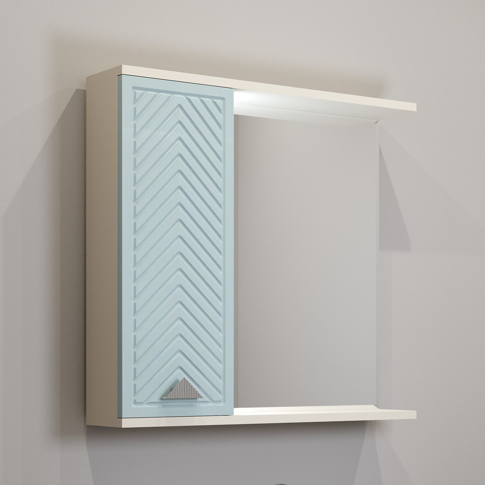 Зеркальный шкаф EvaGold  75 №2 "Sky" индиго/кашемир - миниатюра №6