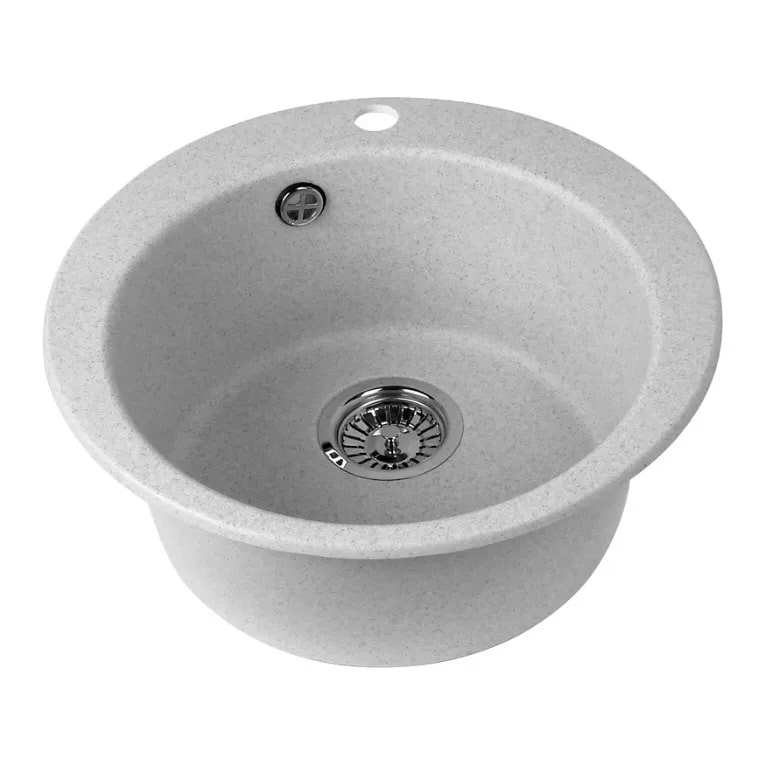 Мойка круглая 510*200мм GRANMILL 21 серая матовая - Изображение №1