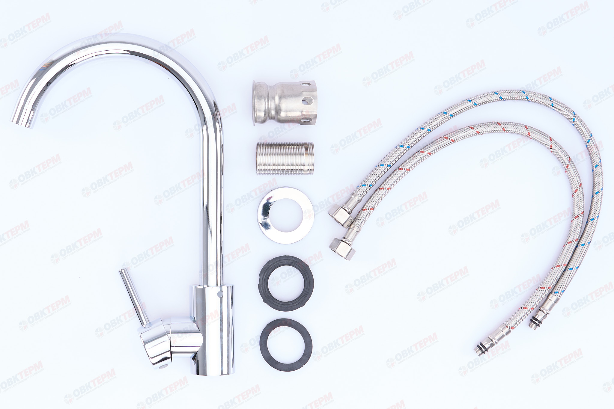 Смеситель д/кухни нерж/сталь MIXXUS SUS 011 CHROME Ø40 (10 шт/ящ) - миниатюра №4