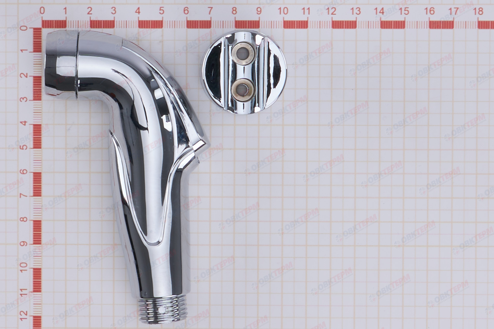 Набор д/гигиен.душа ZERIX BIDET SET-008 (шланг, лейка, кронштейн) (40 шт/ящ) - Изображение №4