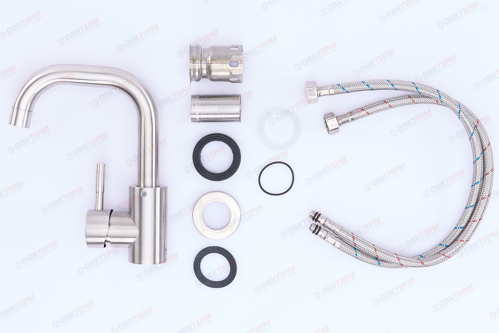 Смеситель д/умывальника нерж/сталь MIXXUS SUS-001-G 10 шт/ящ - Изображение №3