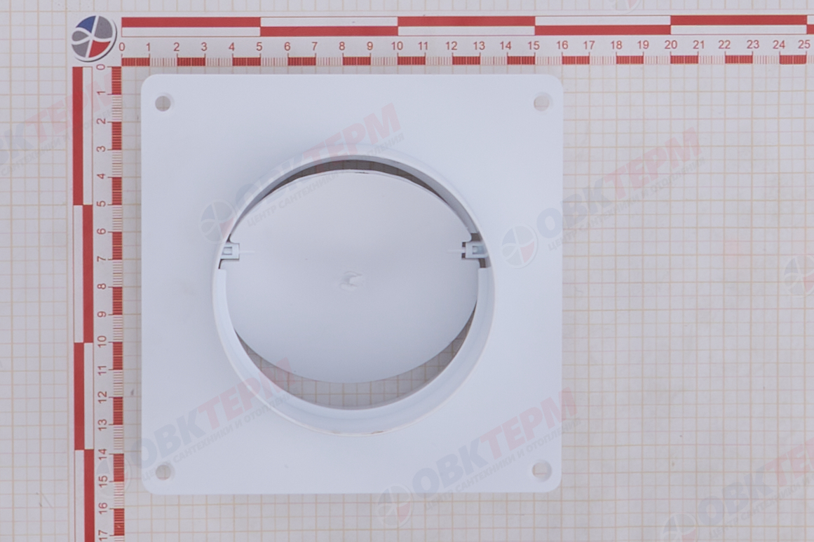 Соединитель круглых каналов d 100 мм с накладной пластиной и с клапаном (42шт/уп) Эвент - миниатюра №8