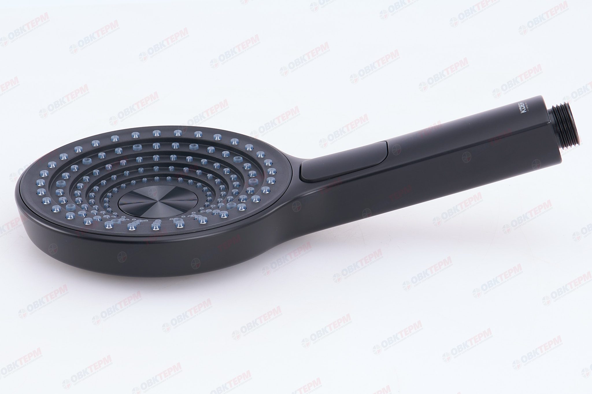 Лейка д/душа ручная KOER KP-0403-05 (3 режима, цвет ЧЕРНЫЙ) 130мм (30 шт/ящ) - Изображение №4