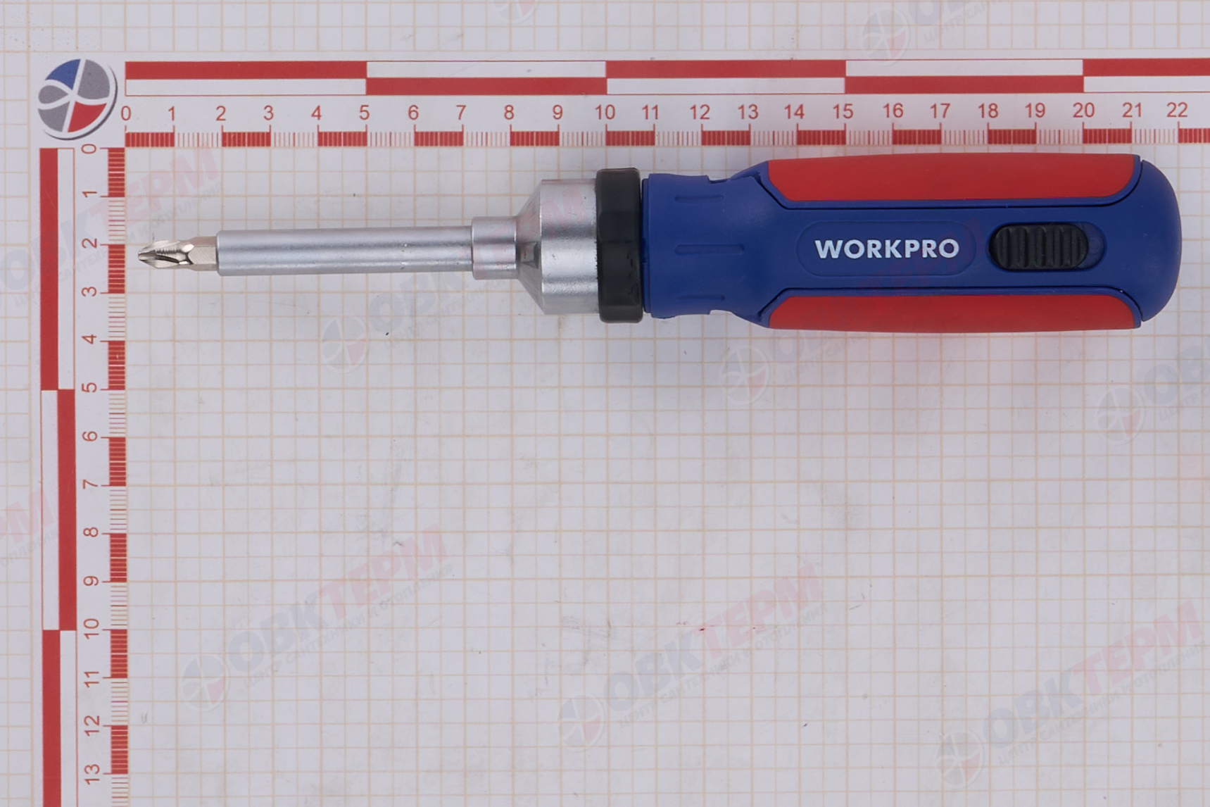 Отвертка с трещоткой и набором бит 15 в 1 WORKPRO, Китай - миниатюра №11