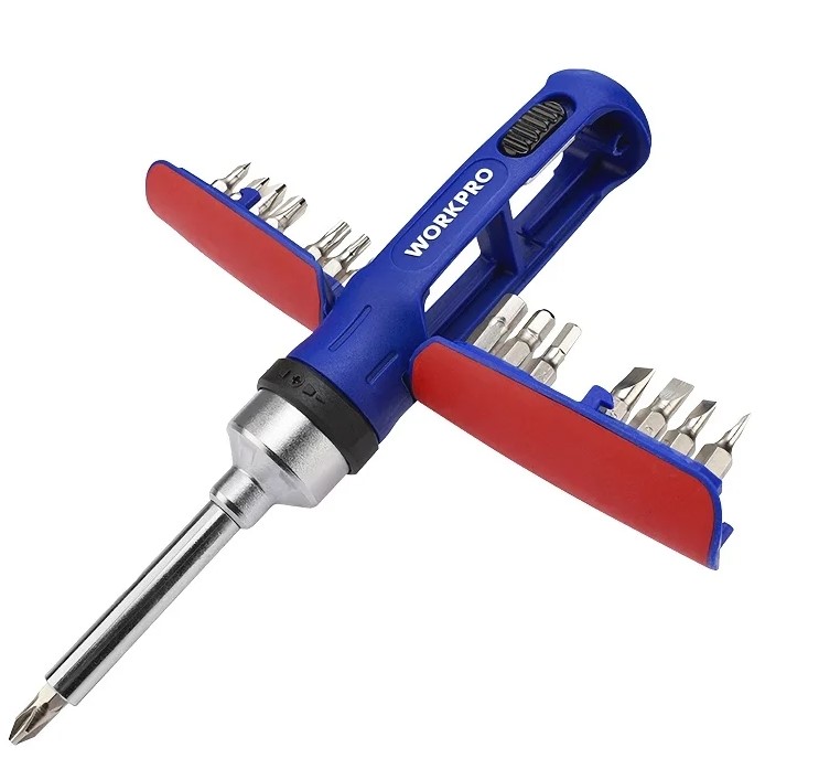 Отвертка с трещоткой и набором бит 15 в 1 WORKPRO, Китай - Изображение №2