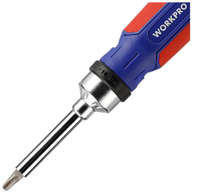 Отвертка с трещоткой и набором бит 15 в 1 WORKPRO, Китай - Изображение №5