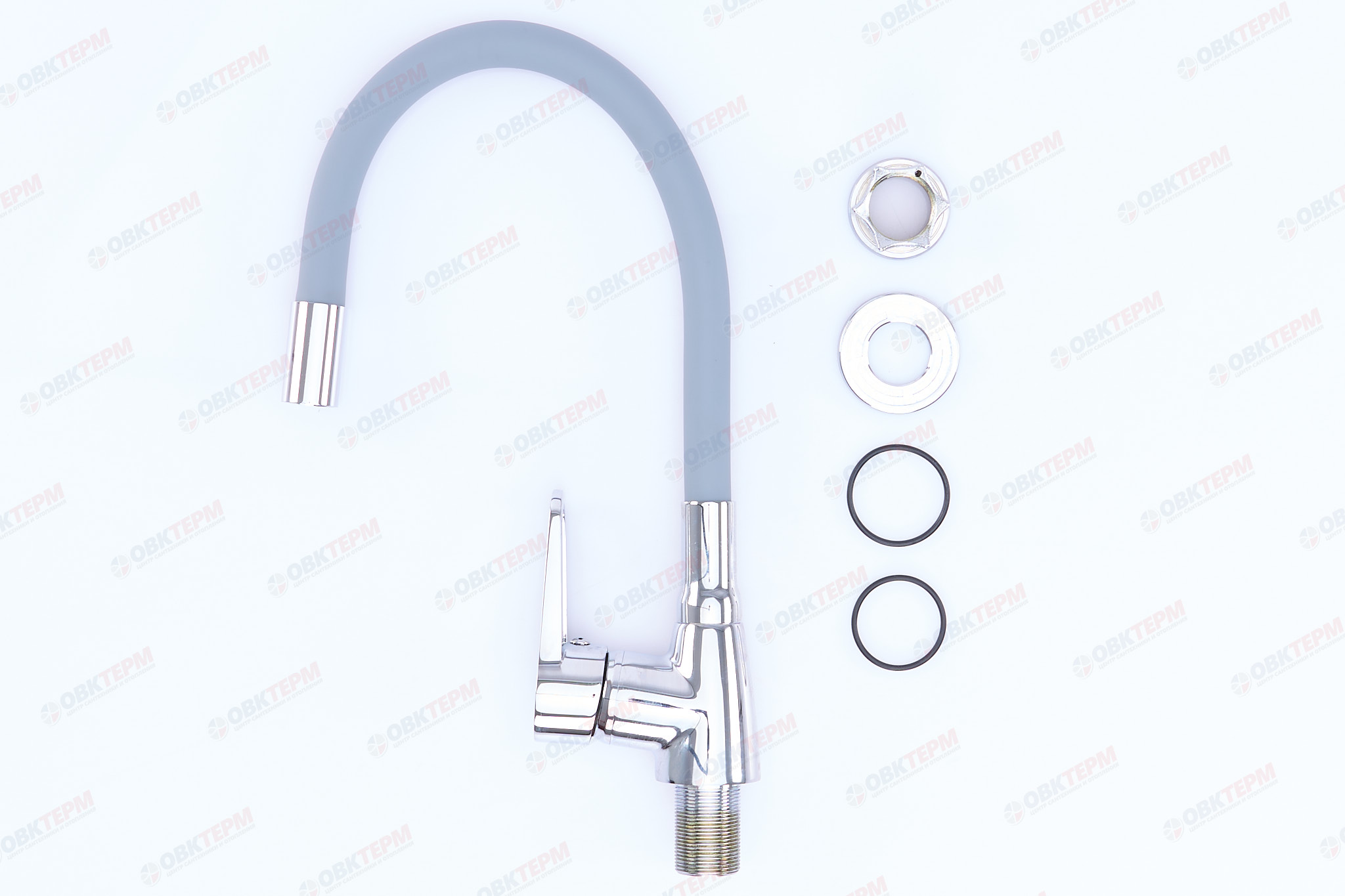 Смеситель д/кухни REFLECTOR MIXXUS ELBA 014 (NUT) GREY Ø35 ГАЙКА /без подводки (12 шт/ящ) - Изображение №2