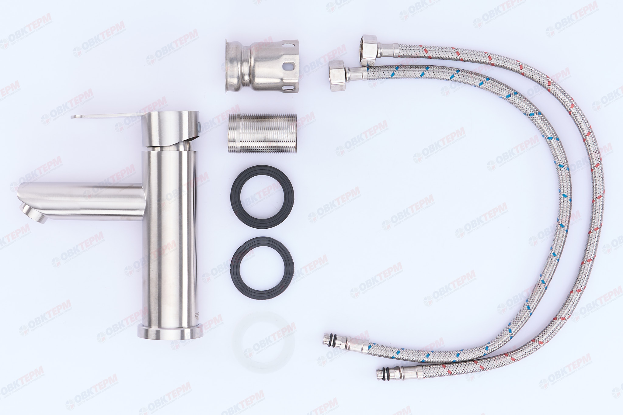 Смеситель д/умывальника нерж/сталь ZERIX DAX-001-А  10 шт/ящ - Изображение №3