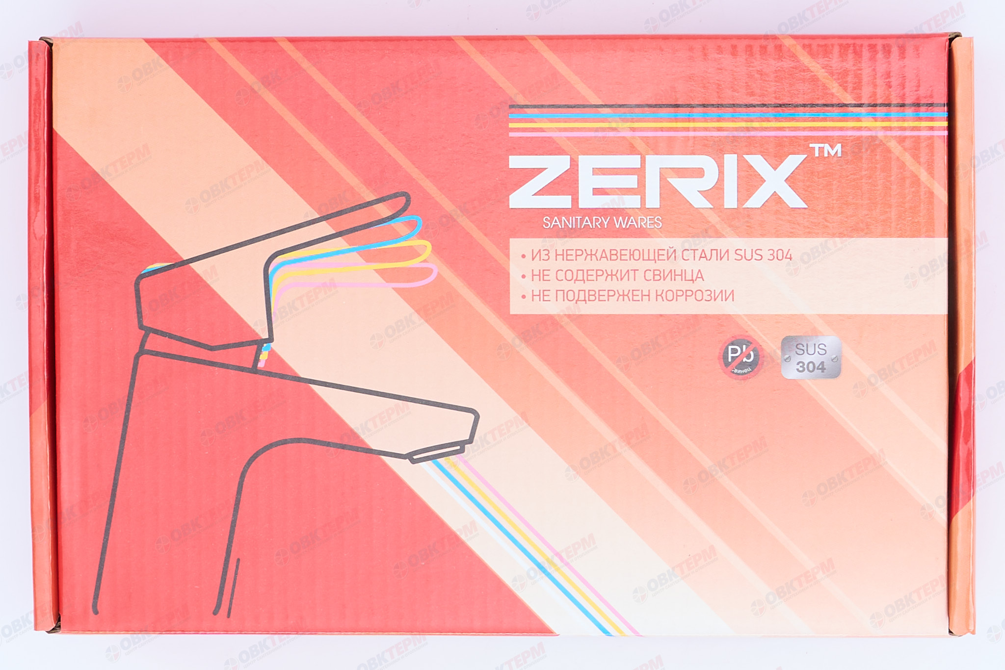 Смеситель д/умывальника нерж/сталь ZERIX DAX-001-А  10 шт/ящ - миниатюра №6