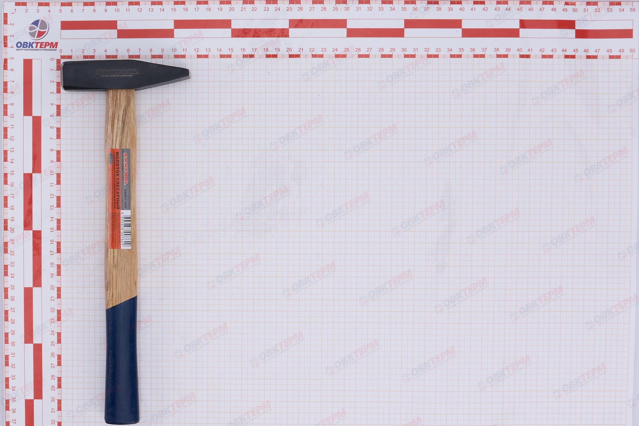 Молоток немецкого типа, деревянная ручка, кованый боек 400 гр SANTOOL - миниатюра №7