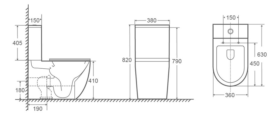 Унитаз-компакт EVA GOLD EG311T,безободковый круговой смыв, сиденье тонкое ДП, крепления, арматура - Изображение №2