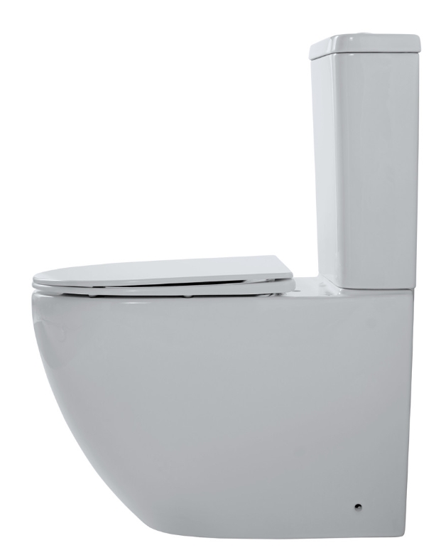 Унитаз-компакт EVA GOLD EG311T,безободковый круговой смыв, сиденье тонкое ДП, крепления, арматура - миниатюра №6