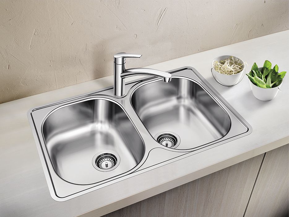 ZERIX мойка Z7848-08-180MD DOUBLE (micro decor) ВРЕЗНАЯ /сифон (5шт/ящ) - миниатюра №3