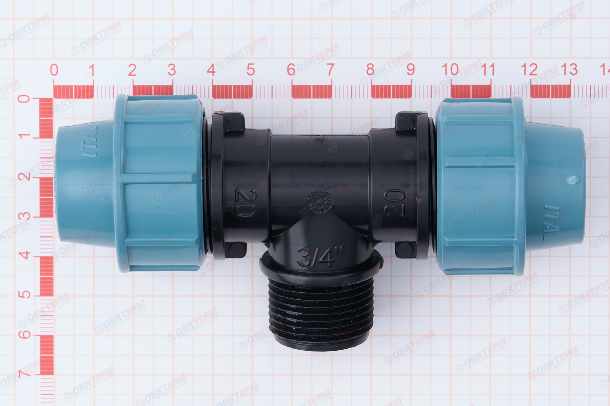 Тройник   20 * 3/4" н * 20   ПНД  ИТАЛ/STR     (225/15шт) - Изображение №2