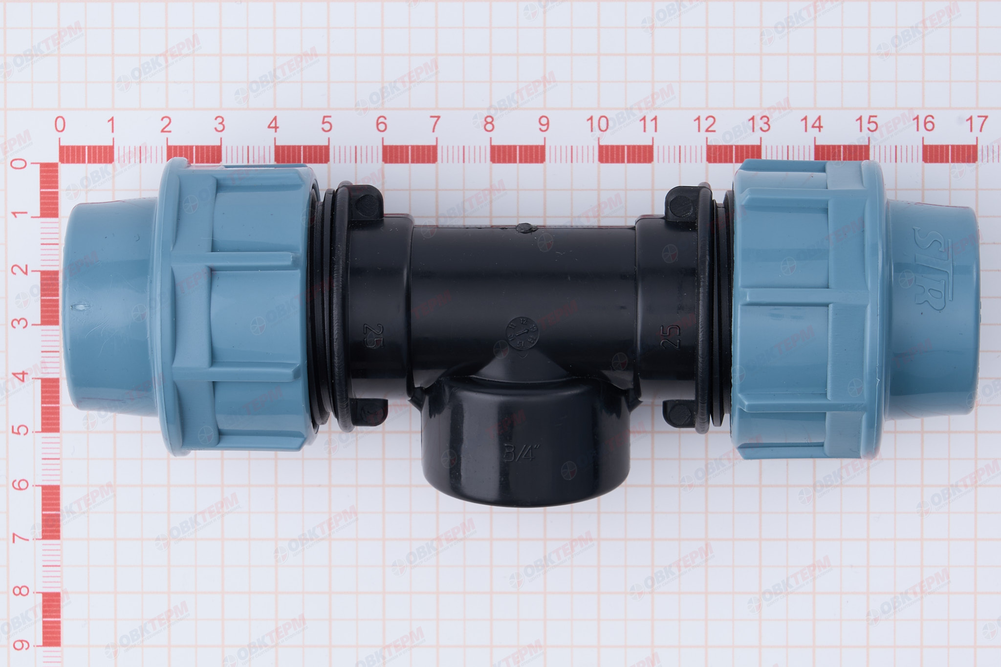 Тройник   25 *  3/4" в * 25   ПНД  ИТАЛ/STR  (120/10шт) - Изображение №2