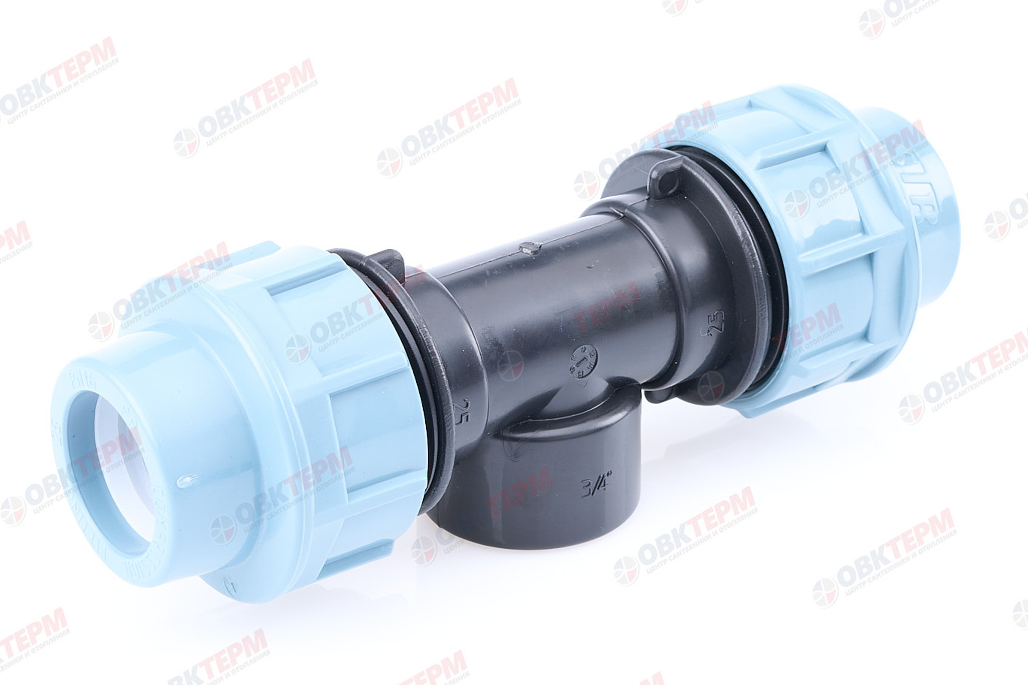 Тройник   25 *  3/4" в * 25   ПНД  ИТАЛ/STR  (120/10шт) - Изображение №1