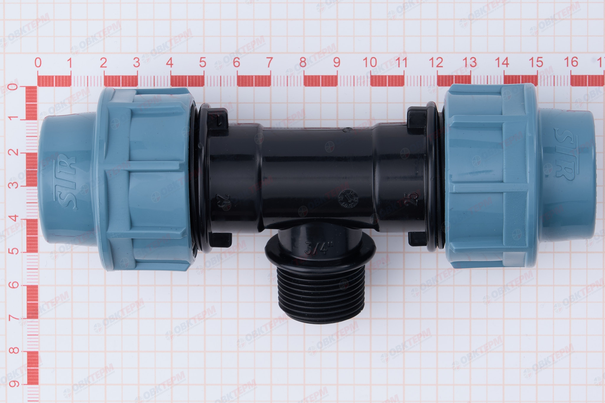 Тройник   25 *  3/4" н * 25   ПНД  ИТАЛ/STR   (120/8шт) - Изображение №2