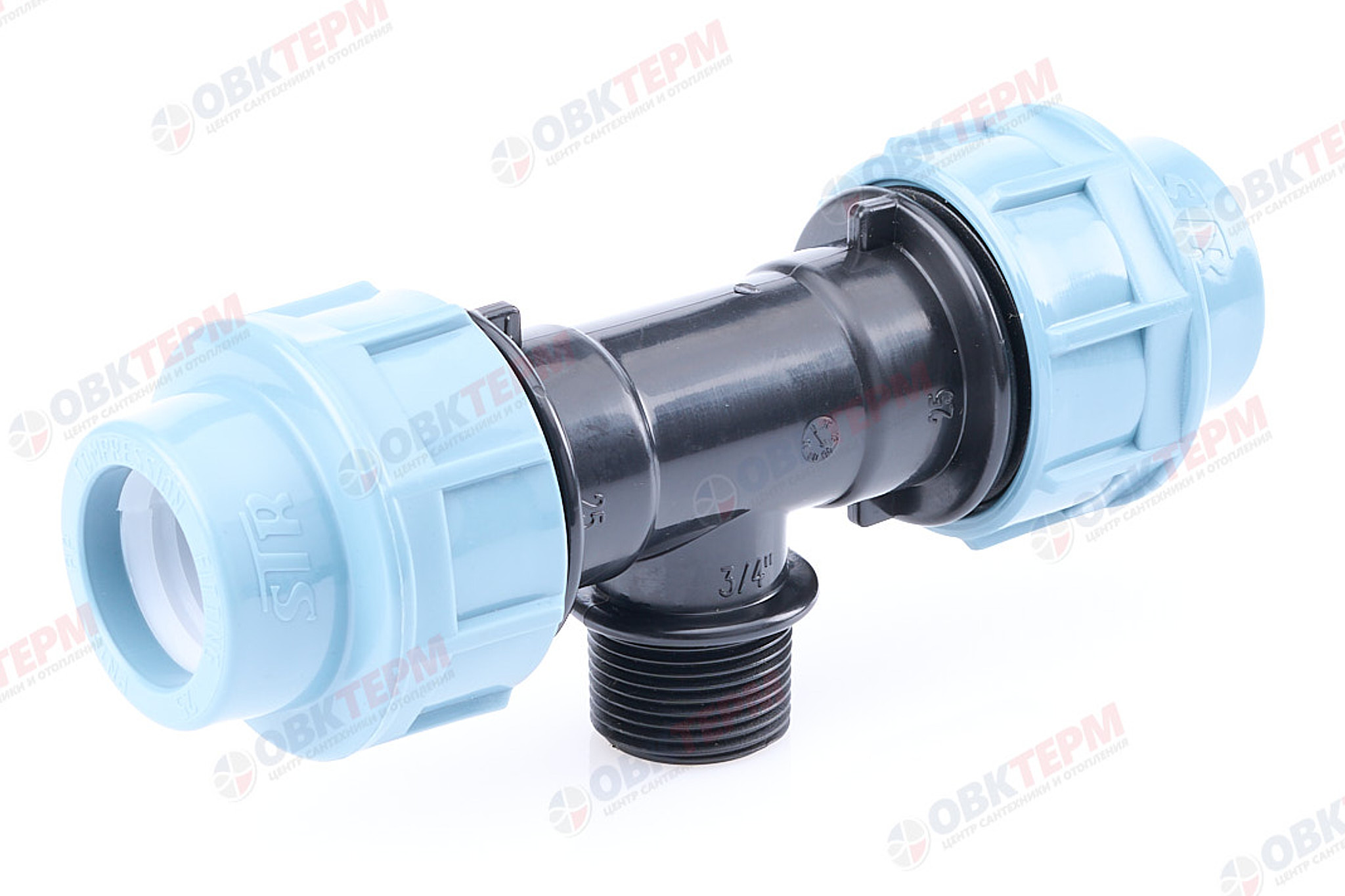 Тройник   25 *  3/4" н * 25   ПНД  ИТАЛ/STR   (120/8шт) - Изображение №1
