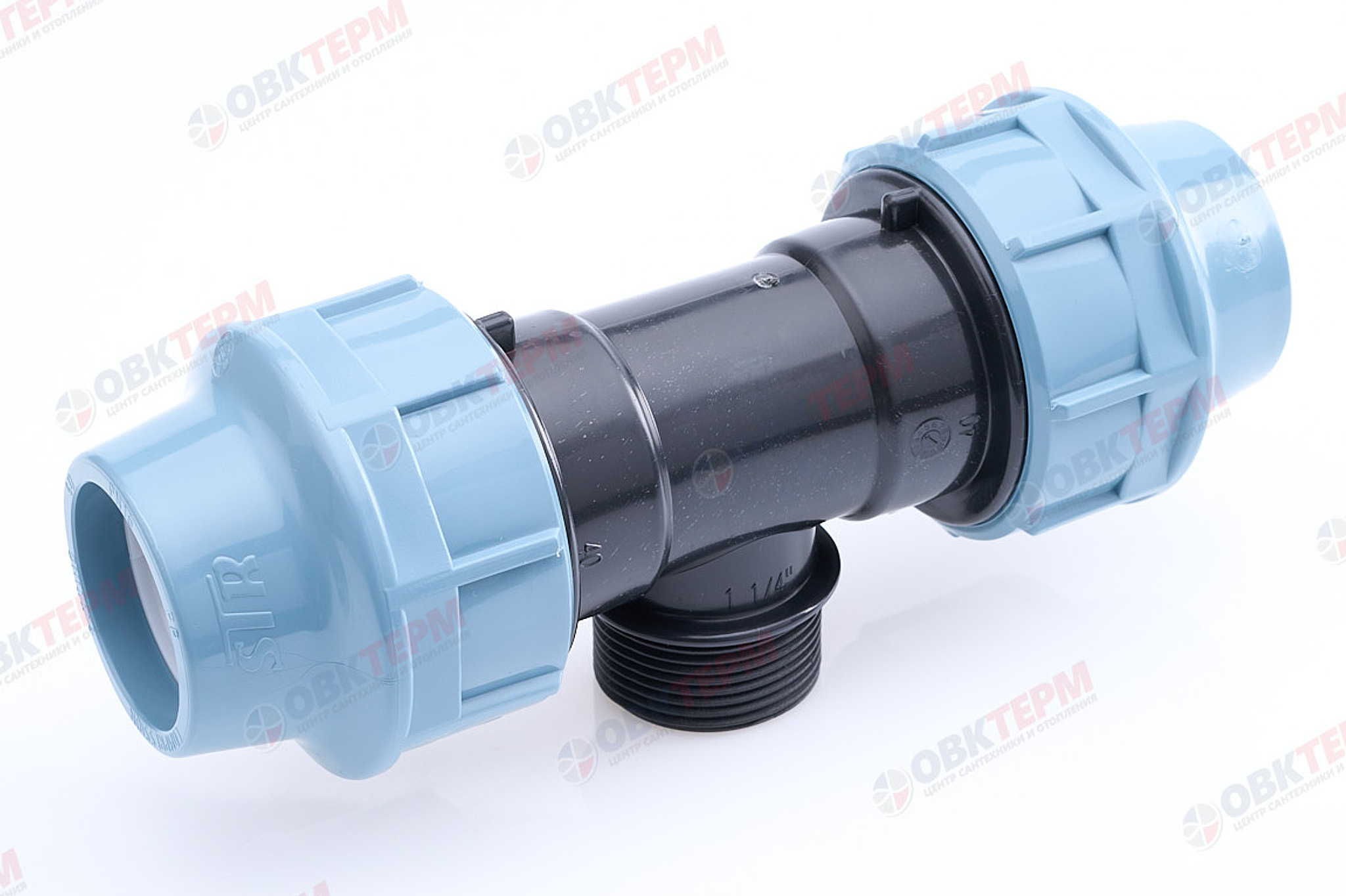 Тройник   40 * 1 1/4"н * 40   ПНД  ИТАЛ/STR   (45/3шт) - Изображение №1