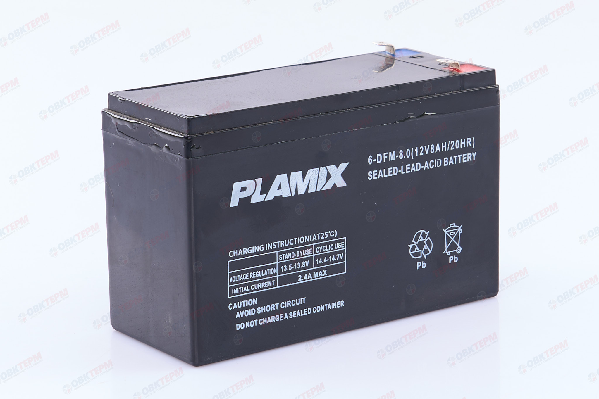 Аккумулятор для опрыскивателя 12V/8AH (10 шт/ящ) PLAMIX ZBS-0 - Изображение №2