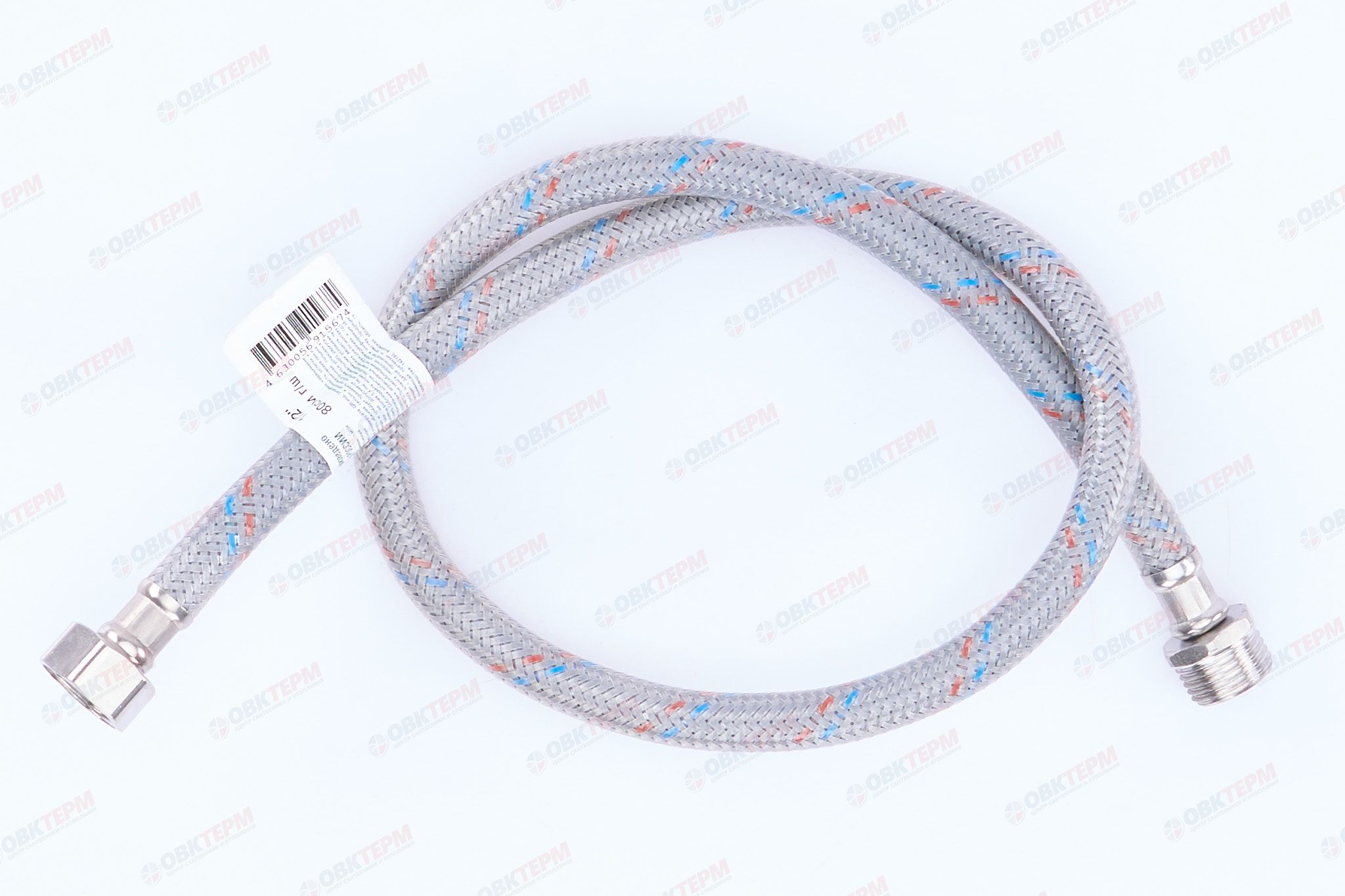 Шланг    1/2"х1/2" ВН, в силикон.обмотке    80 см  "OVERCON"   (100шт/ящ) - Изображение №3