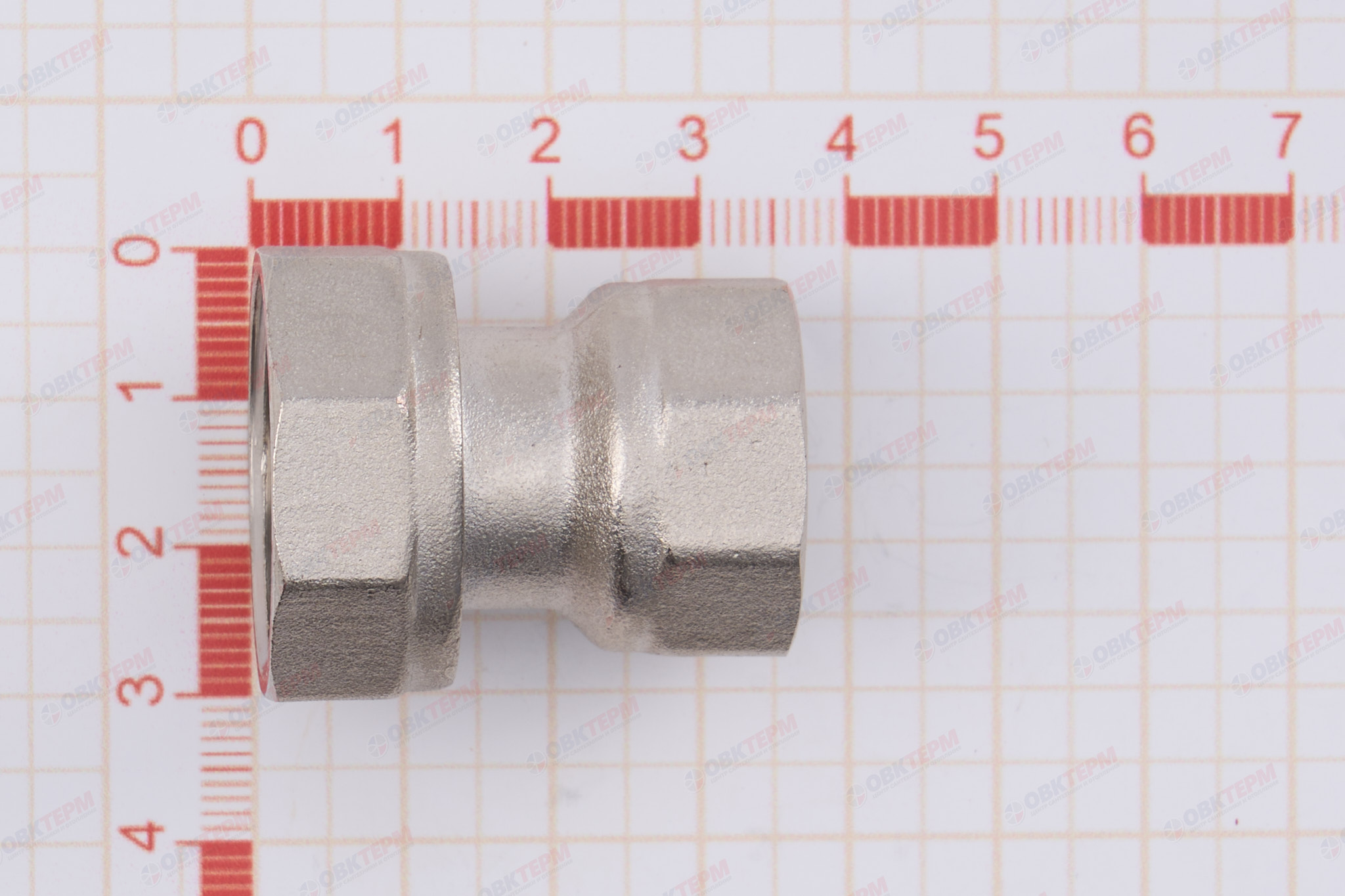 Полусгон прямой с накидной гайкой 1/2"В - 3/4"В  (Valtec)    (10уп/180ящ) - миниатюра №6