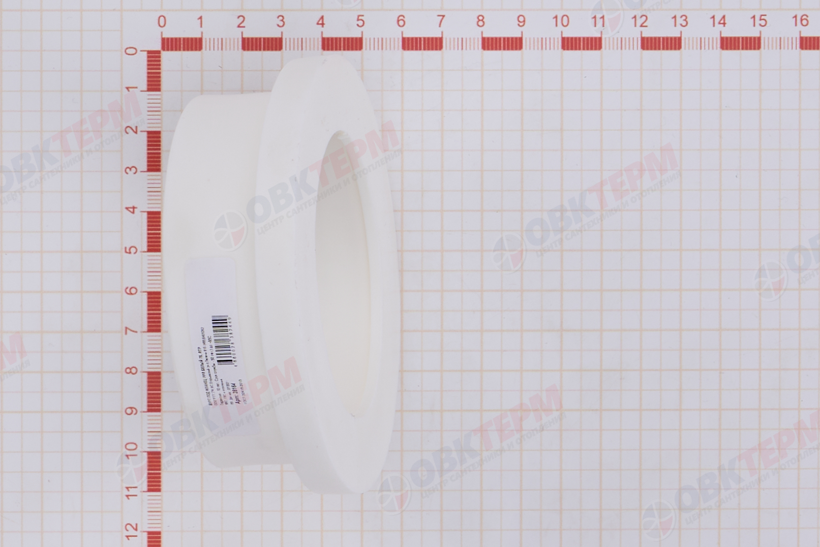 Бурт - муфта под PP-R фланец  75   БЕЛЫЙ PP-R    (RTP)    (72/4) - миниатюра №5