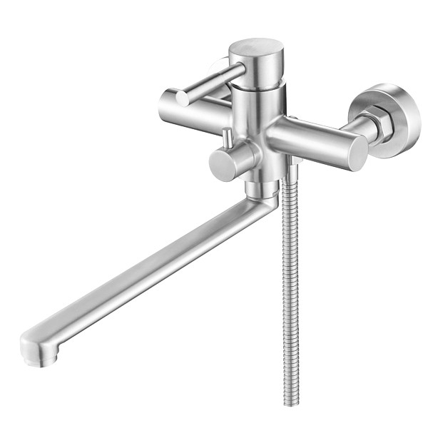 Смеситель д/ванны нерж/сталь CHAMPION SUS-006 (EURO) CHROME Ø40 (12 шт/ящ) - Изображение №1