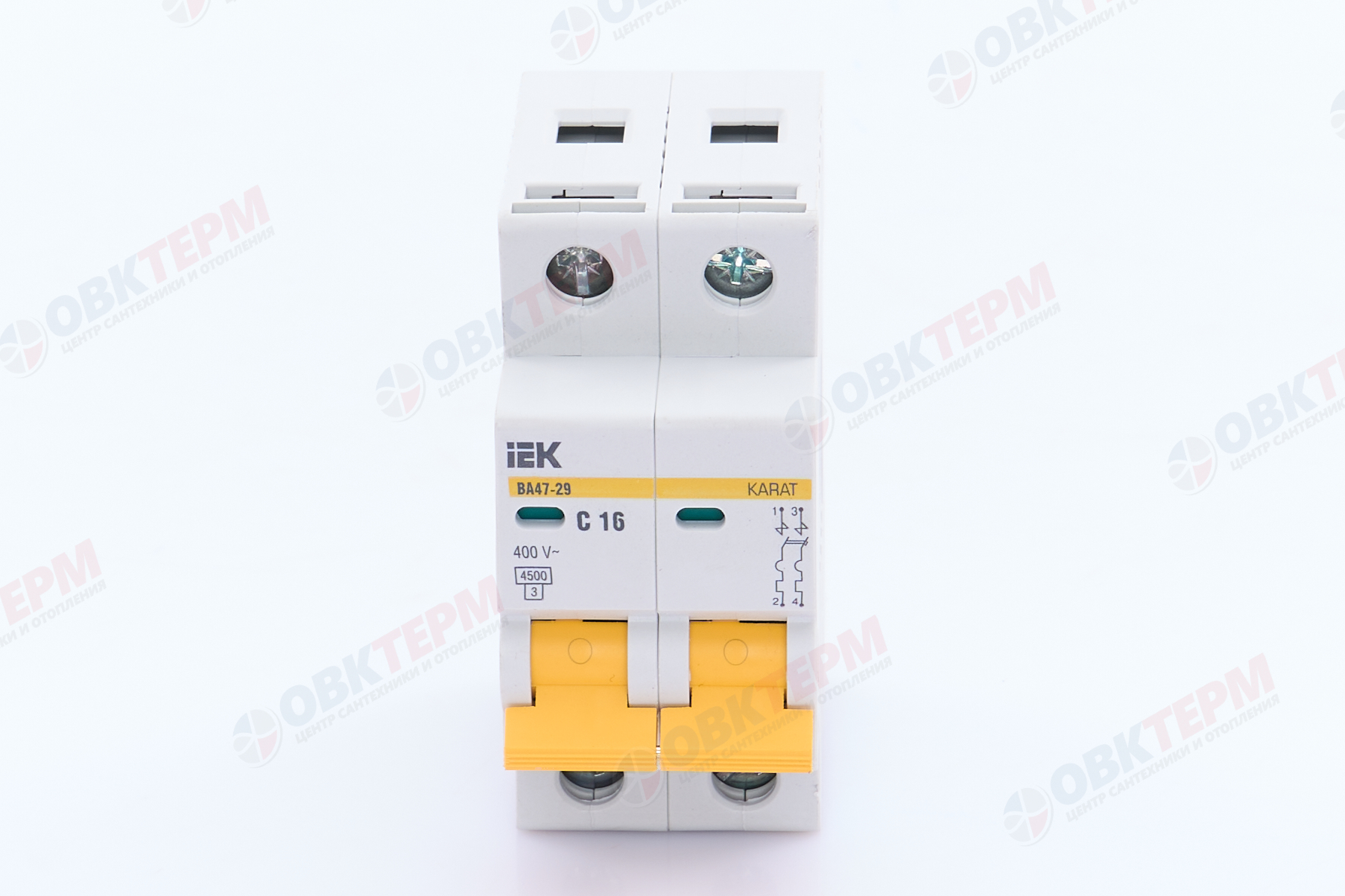 Выключатель автоматический модульный 2п C 16А 4.5кА ВА47-29 KARAT IEK - миниатюра №8